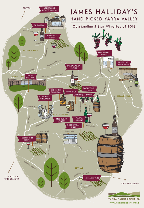 Yarra Valley Wineries Map Yarra Valley Wine Map